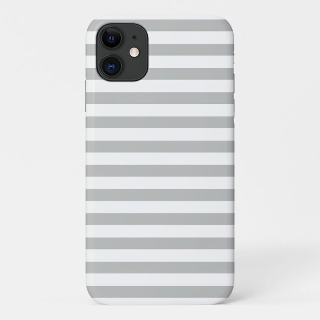 Muster Pastel Gray Stripes Case-Mate iPhone Hülle (Rückseite)