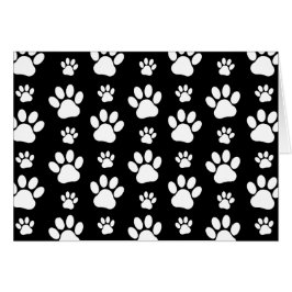 Muster, Paw-Prints, Hundeschrauben, Schwarz und We
