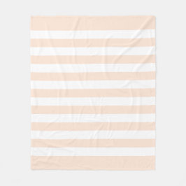 Muster Peach Pastell & White Lines Fleecedecke