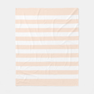 Muster Peach Pastell & White Lines Fleecedecke