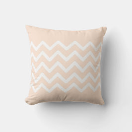Muster Peach Pastell & White Zigzag Kissen