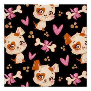 Muster Pets Niedlich Funny Puppy Lover Poster