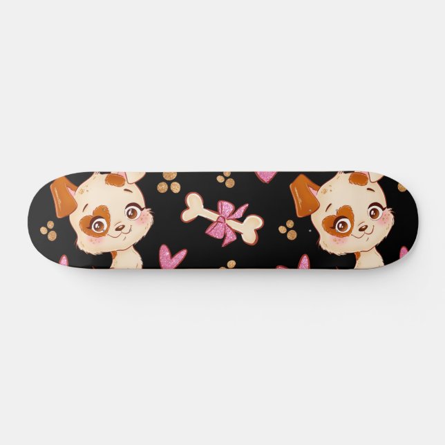 Muster Pets Niedlich Funny Puppy Lover   Skateboard (Horizontal)