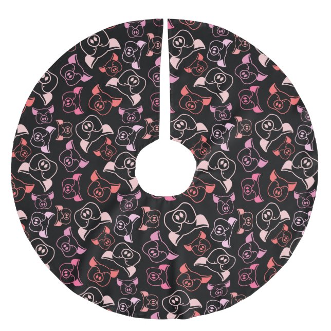 Muster Polyester Weihnachtsbaumdecke (Vorderseite)