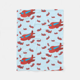 Muster Red & Blue Fleecedecke