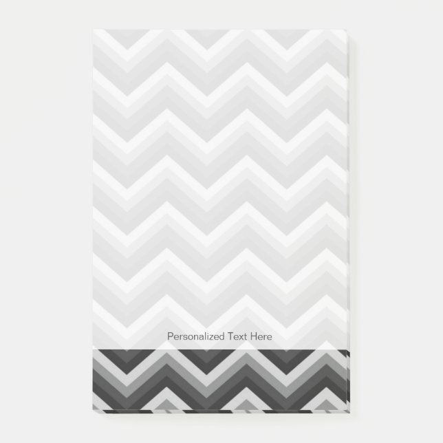 Muster Retro Zick-Zack-Chevron Post-it Klebezettel (Vorderseite)