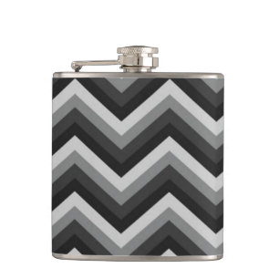 Muster Retro Zickzack-Chevron Flachmann