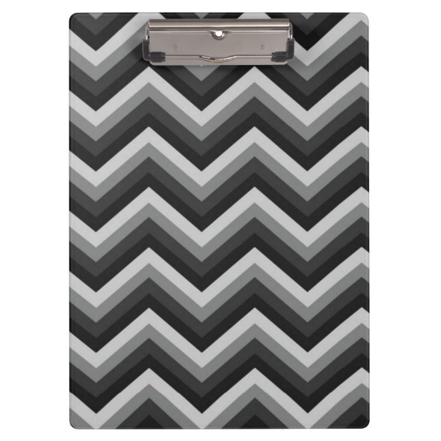 Muster Retro Zickzack-Chevron Klemmbrett (Vorderseite)