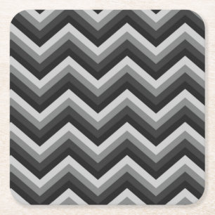 Muster Retro Zickzack-Chevron Rechteckiger Pappuntersetzer