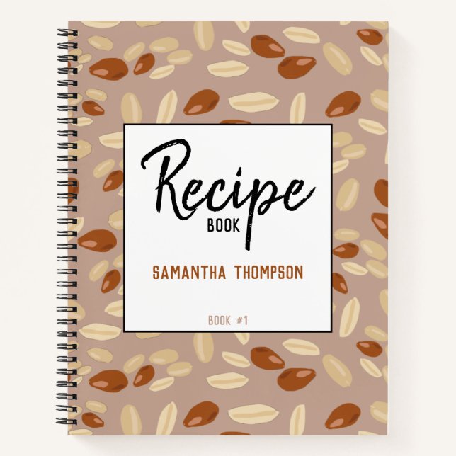 Muster-Rezepte für individuelle Erdnüsse Leere Koc Notizbuch (Vorderseite)