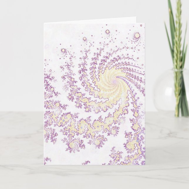 Muster Rosa Creme Weiß Karte (Vorderseite)