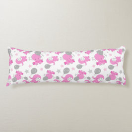 Muster rosa Elefanten, Niedliche Elefanten, Sterne Seitenschläferkissen