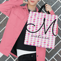 Muster rosa Lippen mit Namen
