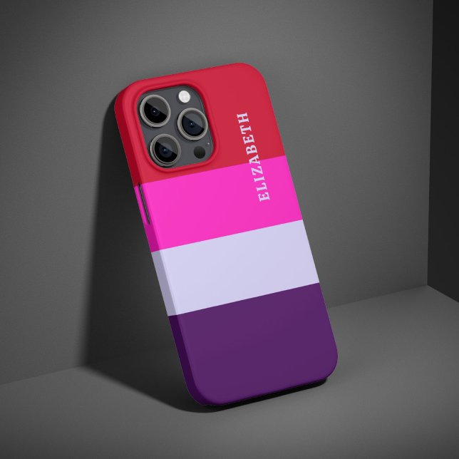 Muster Rot, Rosa und Lila Streifen Case-Mate iPhone Hülle (Von Creator hochgeladen)