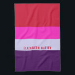 Muster Rot, Rosa und Lila Streifen Geschirrtuch<br><div class="desc">Fügen Sie Ihrer Küche einen farbigen Pop mit dem Pattern Küchentuch aus Rot, Rosa und Lila Streifen hinzu. Dieses elegante und absorbierende Handtuch ist mit einem fett gestreiften Design ausgezeichnet geeignet zum Trocknen von Geschirr, zum Abwischen von Wischtheken oder zum Hinzufügen einer dekorativen Touch. Eine großartige Wahl für diejenigen, die...</div>