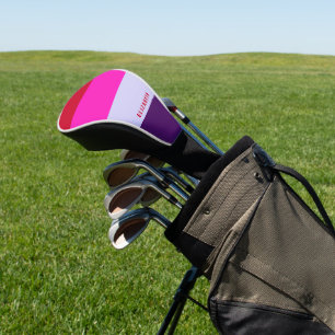 Muster Rot, Rosa und Lila Streifen Golf Headcover
