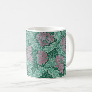 Muster Rot und Grün (von William Morris) Kaffeetasse