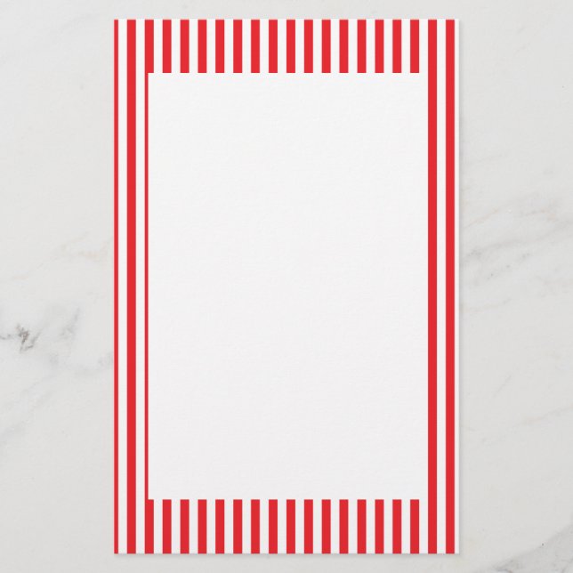 Muster Rot und Weiß Briefpapier (Vorderseite)