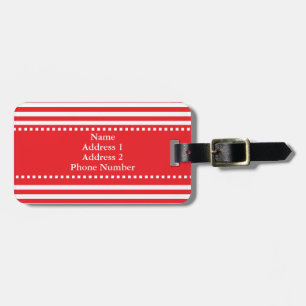 Muster Rot und Weiß Gepäckanhänger