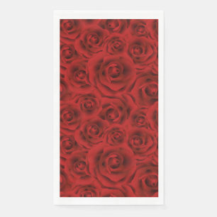 Muster-rote Rosen, Blume der Liebe, Freundin-GIF Serviette