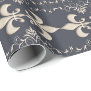 Muster Royal.Fleur de Lis Geschenkpapier