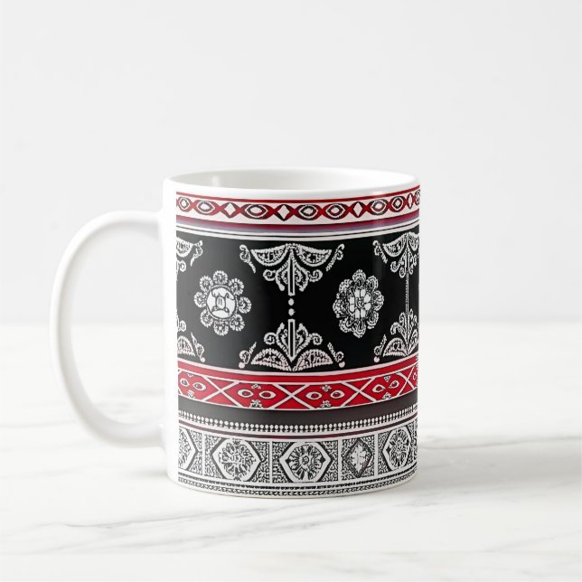 Muster Schwarz Tasse (Links)