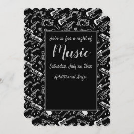 Muster Schwarz/Weiß Einladung