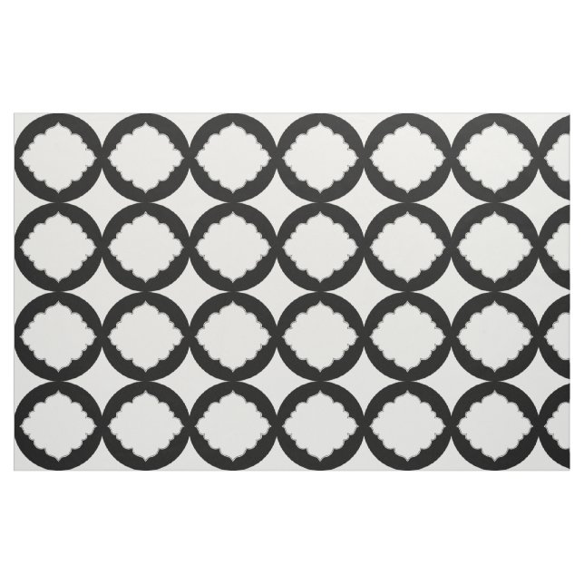 Muster schwarz-weiß geometrische Formen Stoff (Fat Quarter (45,7 x 55,9 cm))