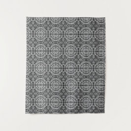 Muster schwarz-weiß wandteppich