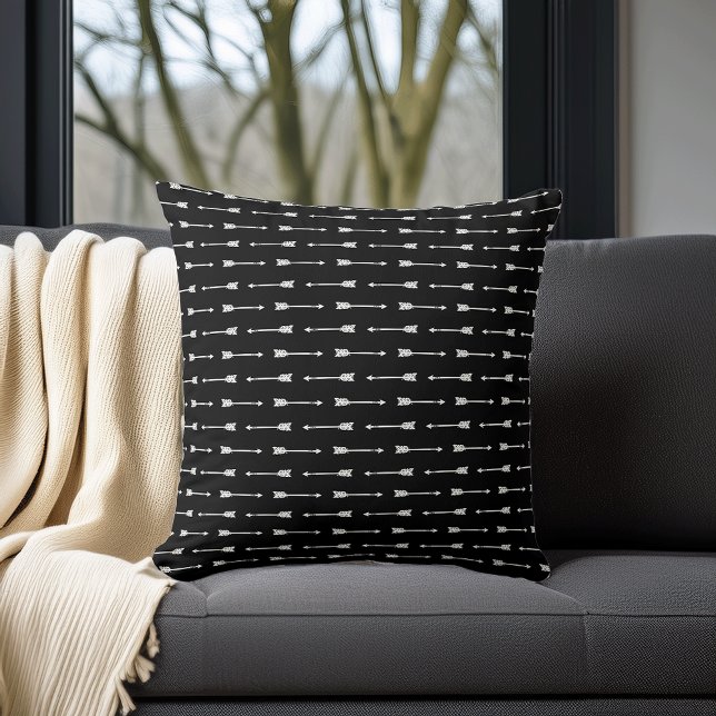 Muster schwarz-weiße Pfeile Kissen (Von Creator hochgeladen)