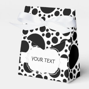 Muster - schwarze Flecken + Ihre Farbe u. Text Geschenkschachtel