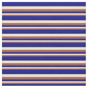 Muster Sienna, Beige & Blau Linien/Streifen Stoff