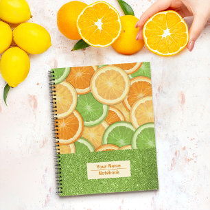 Muster Slices Orange Notebook Notizbuch
