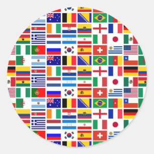 Muster SOCCER 2014 Runder Aufkleber