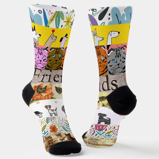 Muster-Socken für Hunde und Katzen Socken (Gewinkelt)