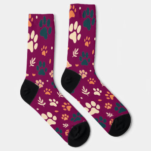 Muster-Socken für Paw Print und Leaf Socken