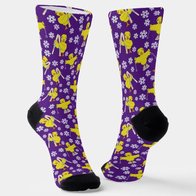 Muster-Socken für Ski Chick Socken (Gewinkelt)