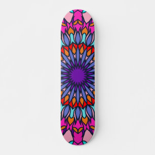 Muster Sommer Mode Bunt Vintage Trendig Skateboard