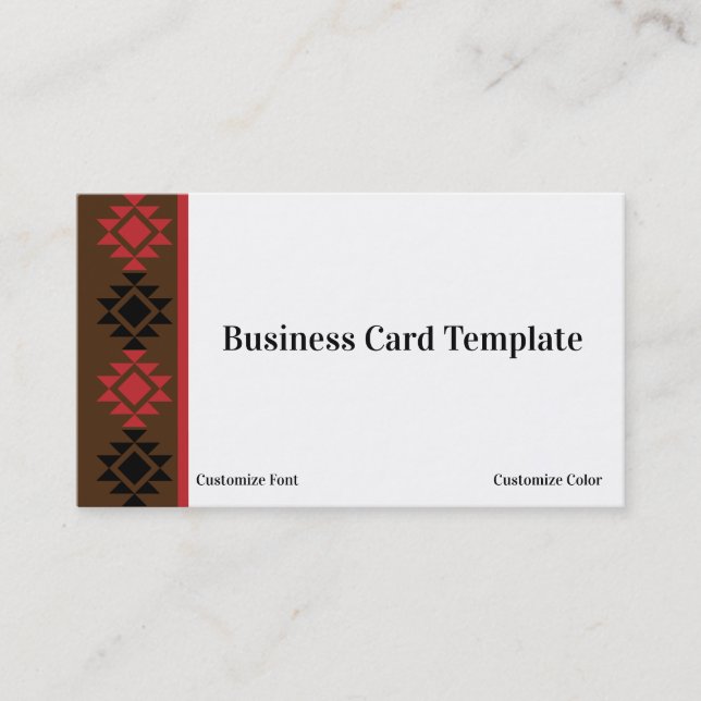 Muster Southwestern Business Card Visitenkarte (Vorderseite)
