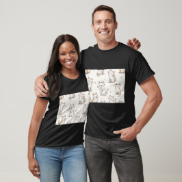 Muster spielender Katzen T-Shirt