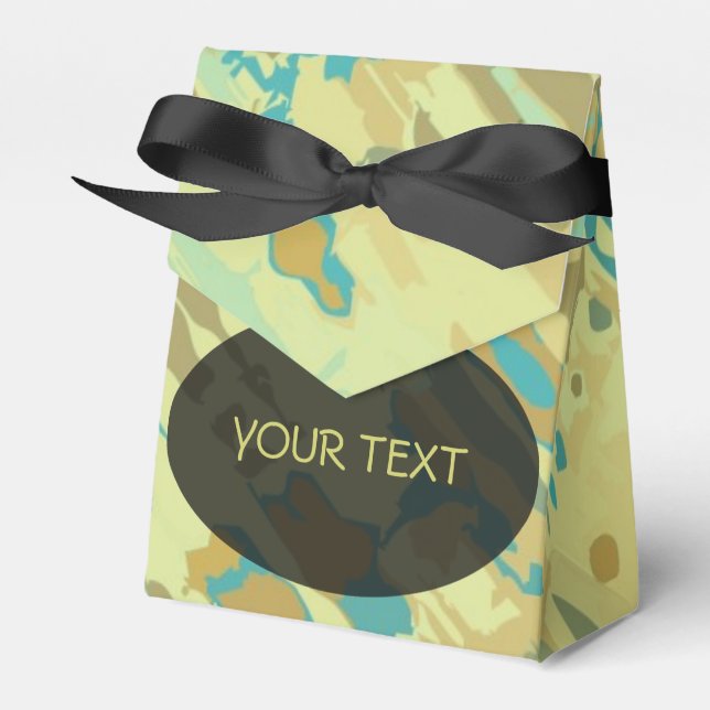 Muster - Spritzer-Tarnung + Text Geschenkschachtel (Vorderseite)