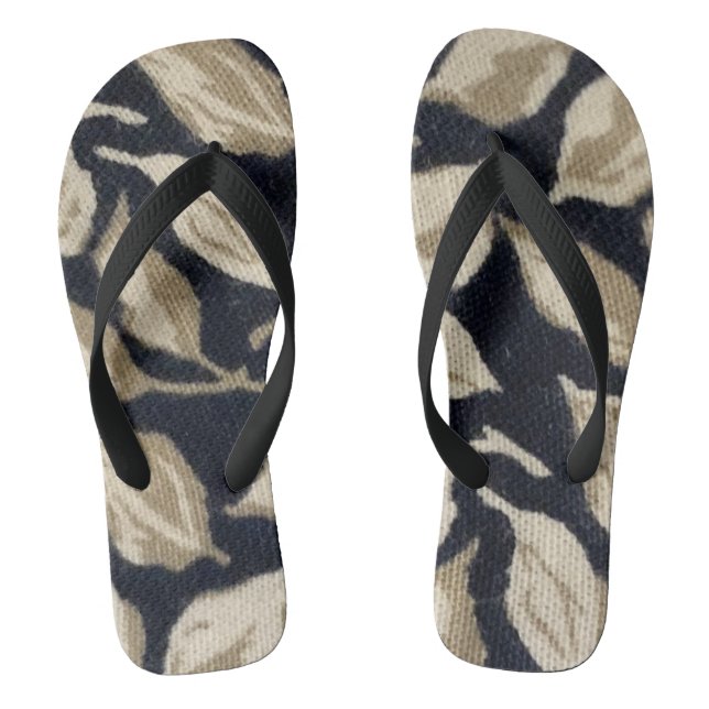 Muster stilisierter Blätter Flip Flops (Fußbett)