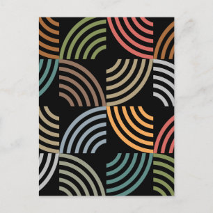 Muster Stilvoll modern - geometrisch Vintag Postkarte