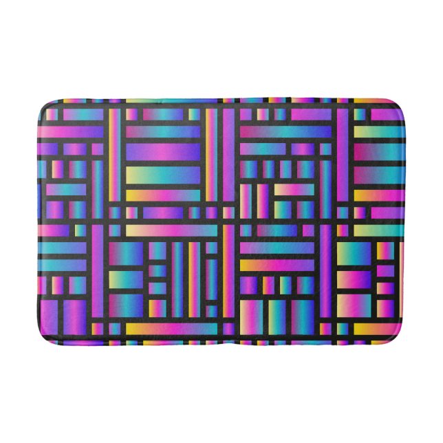 Muster Stilvoll modern - geometrischer Tartan der  Badematte (Vorderseite)