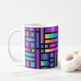 Muster Stilvoll modern - geometrischer Tartan der Kaffeetasse
