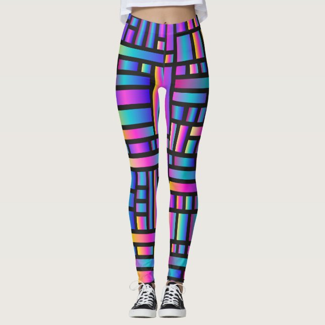 Muster Stilvoll modern - geometrischer Tartan der  Leggings (Vorderseite)