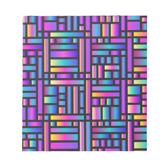 Muster Stilvoll modern - geometrischer Tartan der  Notizblock (Vorderseite)