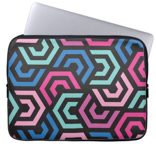 Muster Stilvoll modern - Mode geometrisch farbig Laptopschutzhülle