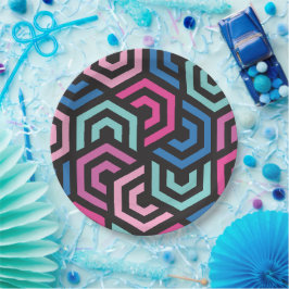 Muster Stilvoll modern - Mode geometrisch farbig Pappteller