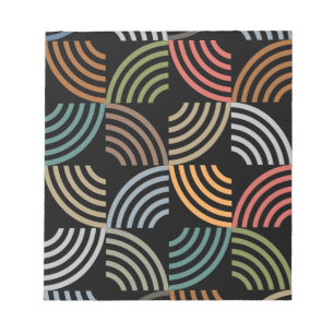 Muster Stilvoll Modern- Mode Geometrisch Vintage Notizblock